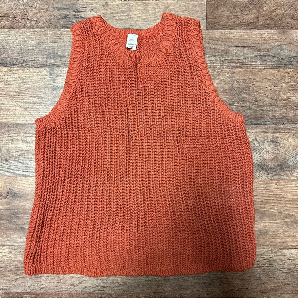 old navy copper knit sweater vest